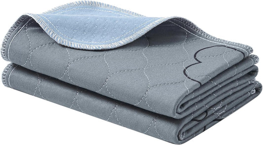 Washable Dog Pee Pad, 2 Pack, Reusable, 24 X 18 Inches, S, Waterproof Pet Training, Leakproof, Non-Slip, Super Absorbent, Gray UPTD018G01