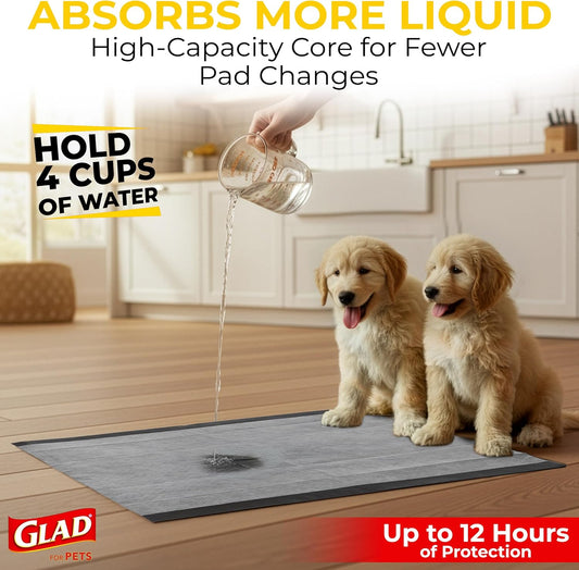 for Pets Extra Large Charcoal Dog Training Pads - Absorbent Disposable Pee Pads for Dogs, Cats & Puppies - Jumbo-Size Potty Pads That Neutralize Urine Instantly - 30 Count Pet Supplies