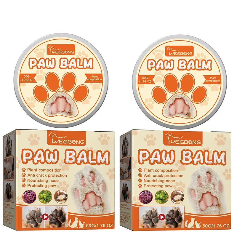 50/100G Dog Paw Balm Pet Paw Moisturizing Natural Cream Dog Cat Paw Wax & Pet Nose Balm Protectors Pet Supplies and Pet Grooming