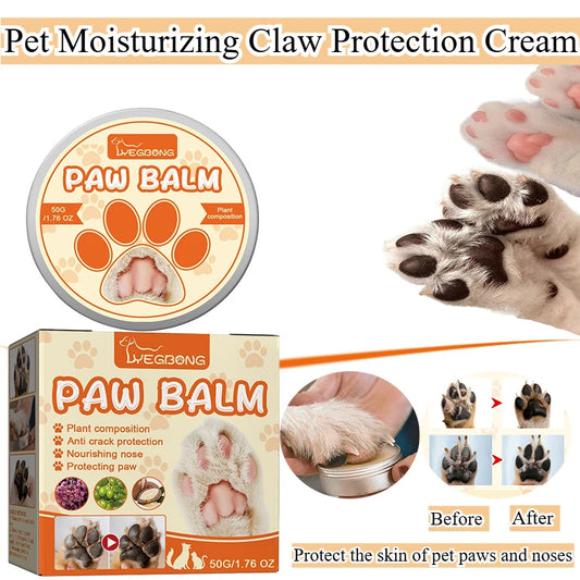 50/100G Dog Paw Balm Pet Paw Moisturizing Natural Cream Dog Cat Paw Wax & Pet Nose Balm Protectors Pet Supplies and Pet Grooming