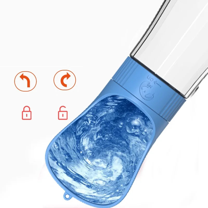 2 in 1 Portable Dog Water Bottle for Small Large Dogs Cats Outdoor Walking Drinking Bowls Pet Feeder Puppy Chihuahua Supplies