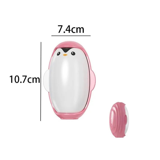 Washable Lint Remover Penguin Cute Portable Sticky Washable Reusable Clothes Dust Cleaning Hair Pet Sticky Roller Ball Traveling