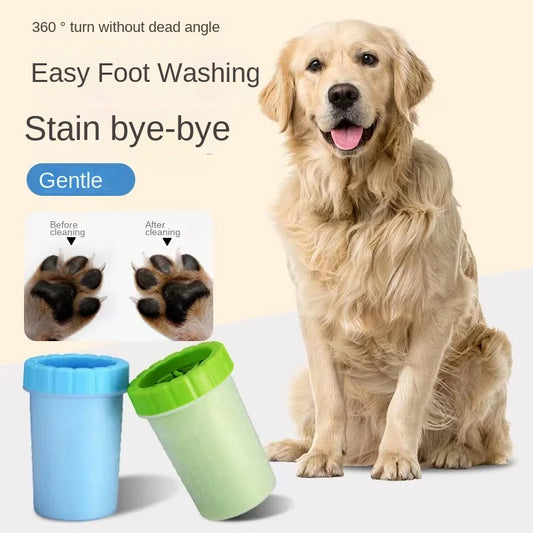 Pet Foot Washing Cup Dog Bath Pet Beauty Cleaning Wipe Free Automatic Foot Portable Cat Dirty Paw Cleaning Wash Brush Cup