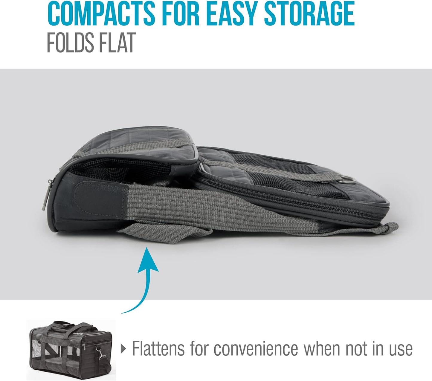 Original Deluxe Travel Pet Carrier, Airline Approved - Charcoal Gray, Large