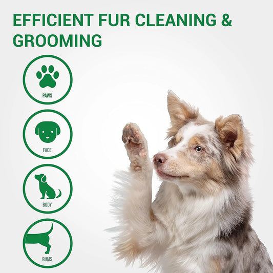 Pet Wipes for Dogs and Cats, Deodorizing Dog Wipes for Paws and Butt (8 Pack)