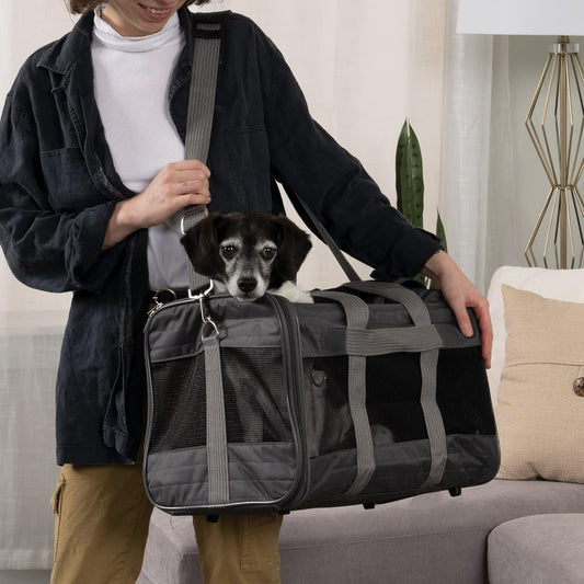 Original Deluxe Travel Pet Carrier, Airline Approved - Charcoal Gray, Large