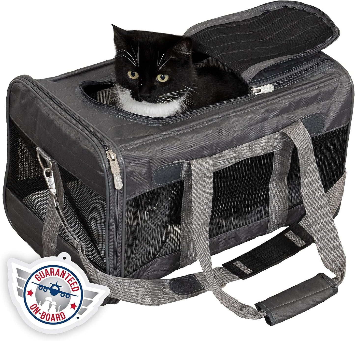 Original Deluxe Travel Pet Carrier, Airline Approved - Charcoal Gray, Large