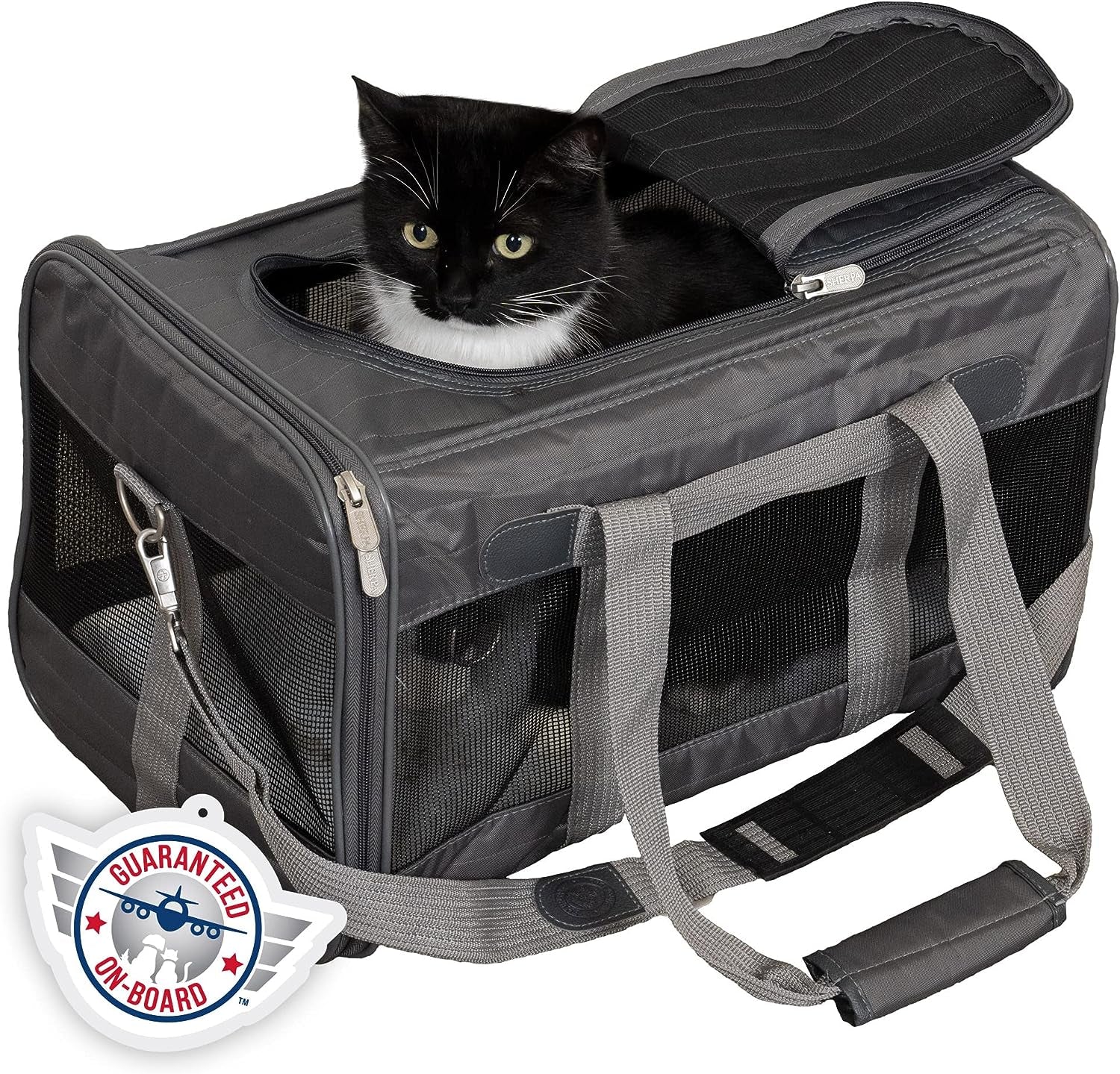 Original Deluxe Travel Pet Carrier, Airline Approved - Charcoal Gray, Large