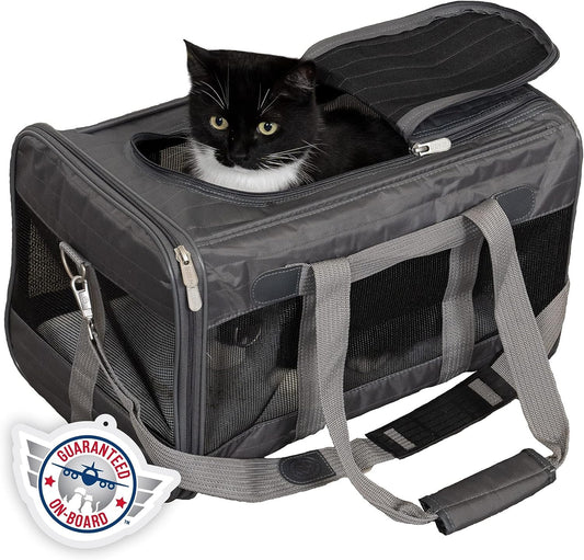 Original Deluxe Travel Pet Carrier, Airline Approved - Charcoal Gray, Large