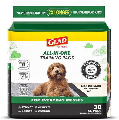 for Pets Extra Large Charcoal Dog Training Pads - Absorbent Disposable Pee Pads for Dogs, Cats & Puppies - Jumbo-Size Potty Pads That Neutralize Urine Instantly - 30 Count Pet Supplies