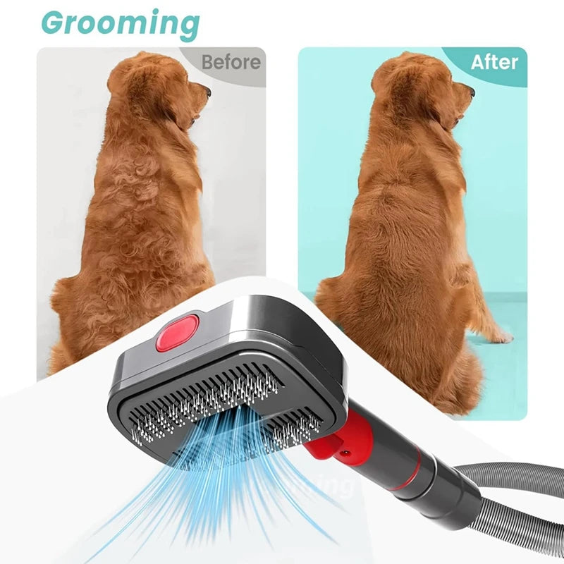 Complete Pet Dog Grooming Kit for Dyson Vacuum Models V7 to V15, Dog Hair Groomer Tools Included;