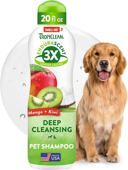 2-In-1 Dog Shampoo and Conditioner, Moisturizing Dog Detangler, Puppy Safe, Made in the USA, Papaya Scent, Cat & Kitten Safe, 20Oz.