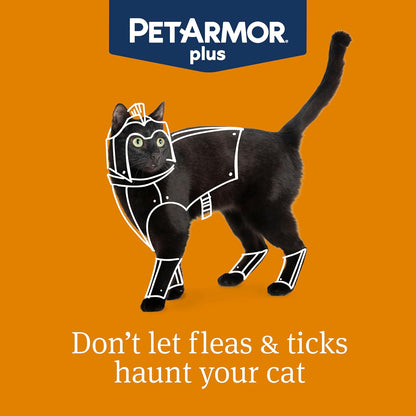 plus Flea and Tick Prevention for Cats, Cat Flea and Tick Treatment, 3 Doses, Waterproof Topical, Fast Acting, Cats over 1.5 Lbs