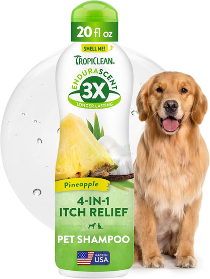 2-In-1 Dog Shampoo and Conditioner, Moisturizing Dog Detangler, Puppy Safe, Made in the USA, Papaya Scent, Cat & Kitten Safe, 20Oz.