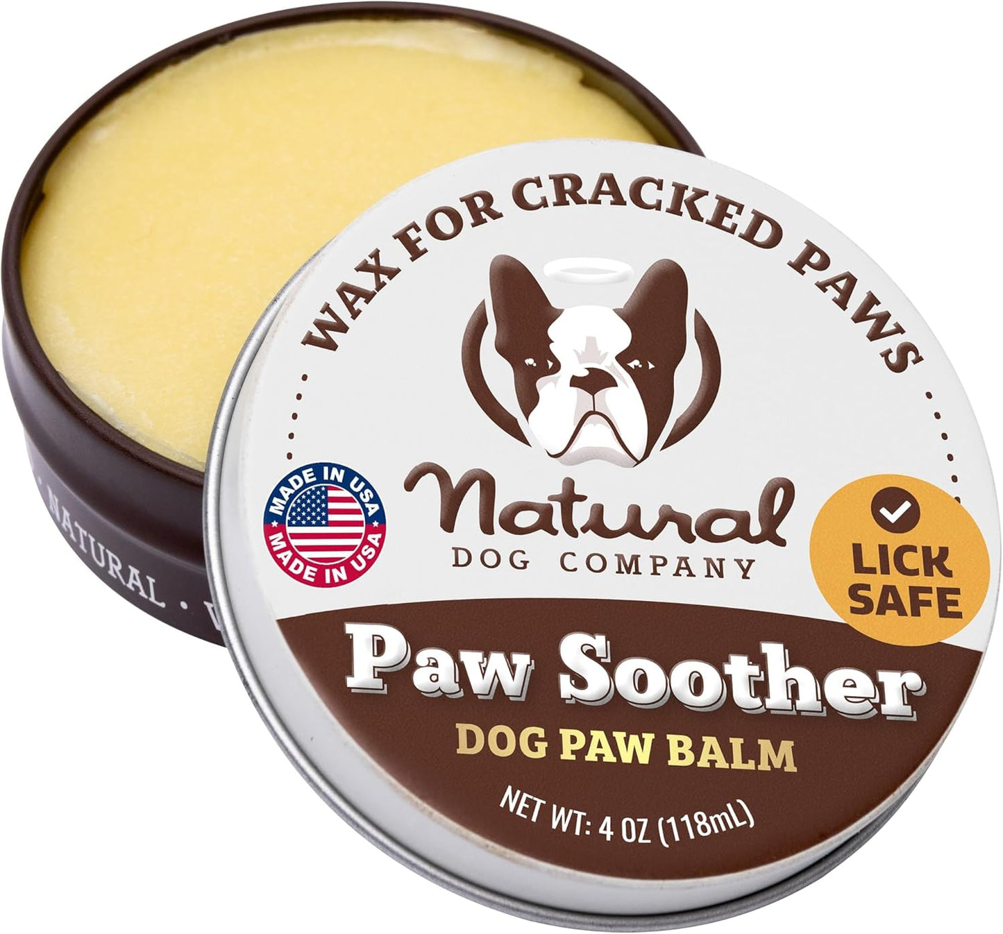 Paw Soother Balm & Wax 2 Oz Stick – Nourishing Paw Care with Coconut & Hempseed Oils + Calendula – Soothes Dry, Cracked Pads – Lick-Safe & Weather Protective