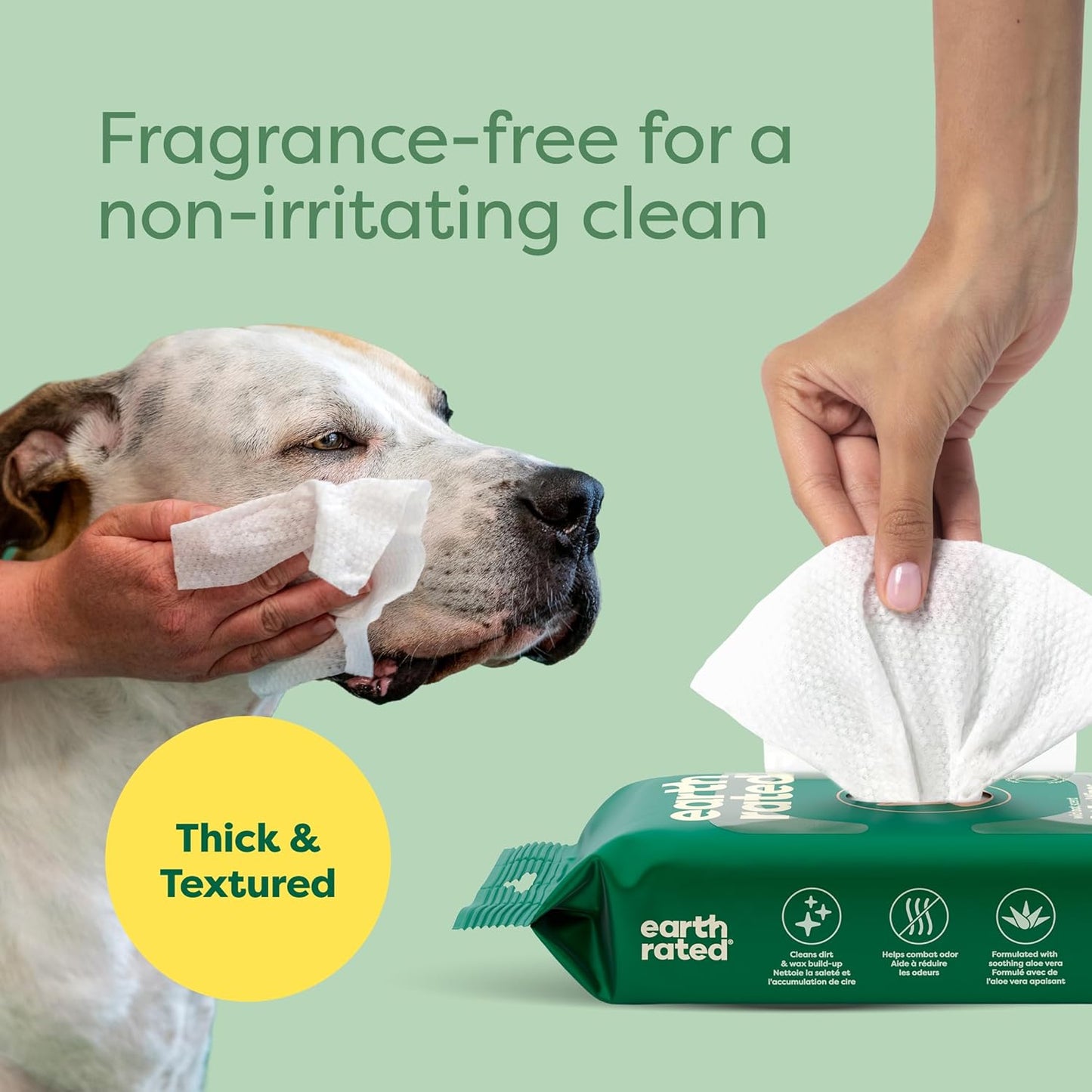 Vet-Developed Pet Eye Wipes, Hypoallergenic Cleaner for Dogs & Cats Eyes to Remove Dirt & Discharge, Fragrance Free, 70 Count