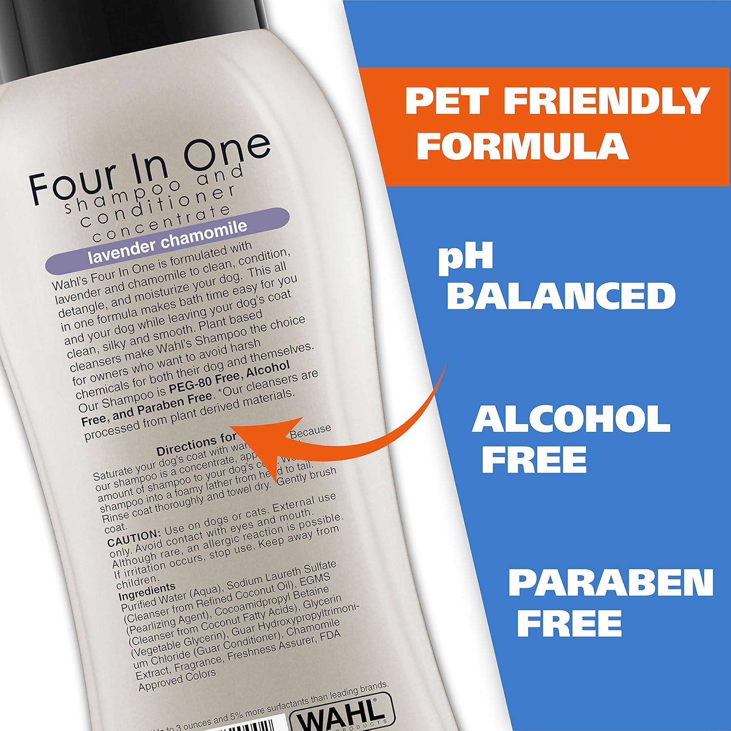 USA 4-In-1 Calming Dog Shampoo with Lavender Chamomile Scent – Cleans, Conditions, Detangles, & Moisturizes - Pet Friendly Formula - 24 Oz - Model 820000A