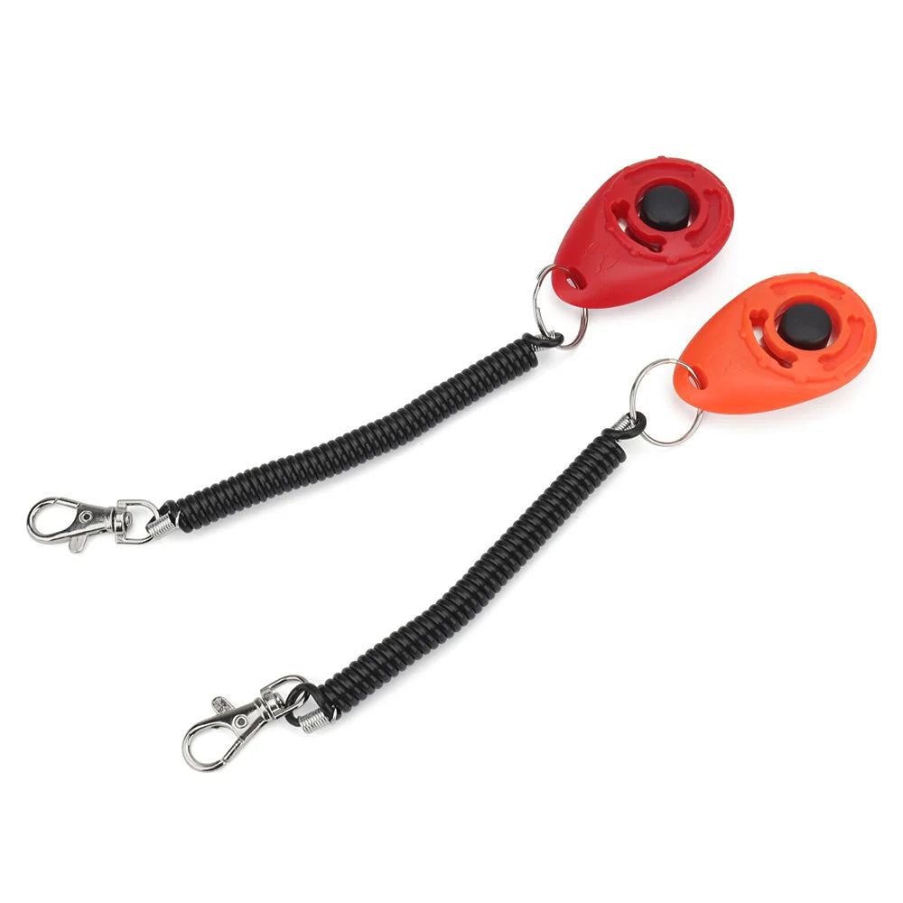 Pet Training Clicker Cat Dog Toy Spring Keyring Portable Sound Pet Training Supplies