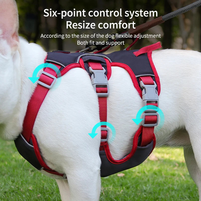 Dog Harness Adjustable Outdoor Training Walking Lead Leash for Small Large Dogs Vest Reflective Puppy Chest Strap French Bulldog