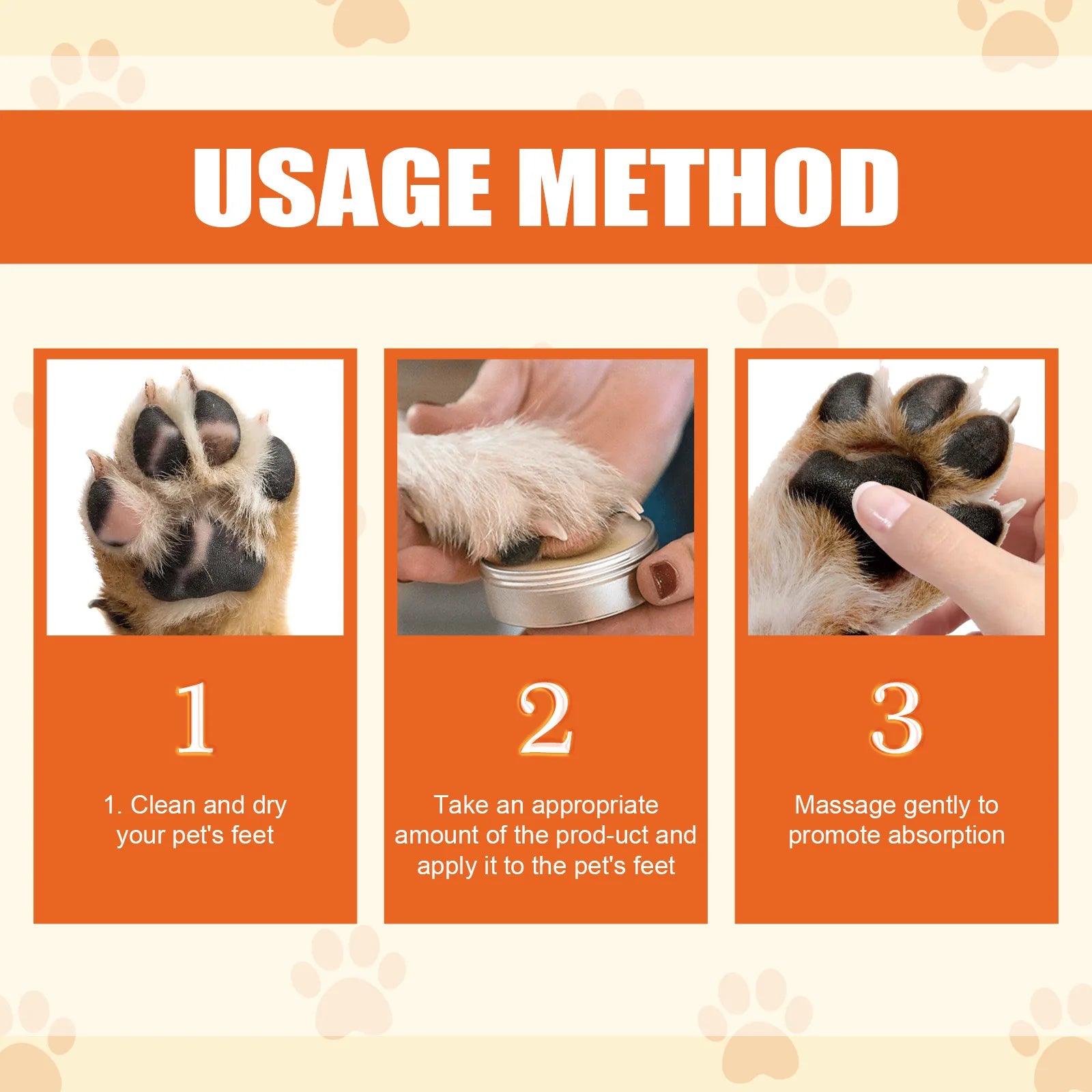50/100G Dog Paw Balm Pet Paw Moisturizing Natural Cream Dog Cat Paw Wax & Pet Nose Balm Protectors Pet Supplies and Pet Grooming