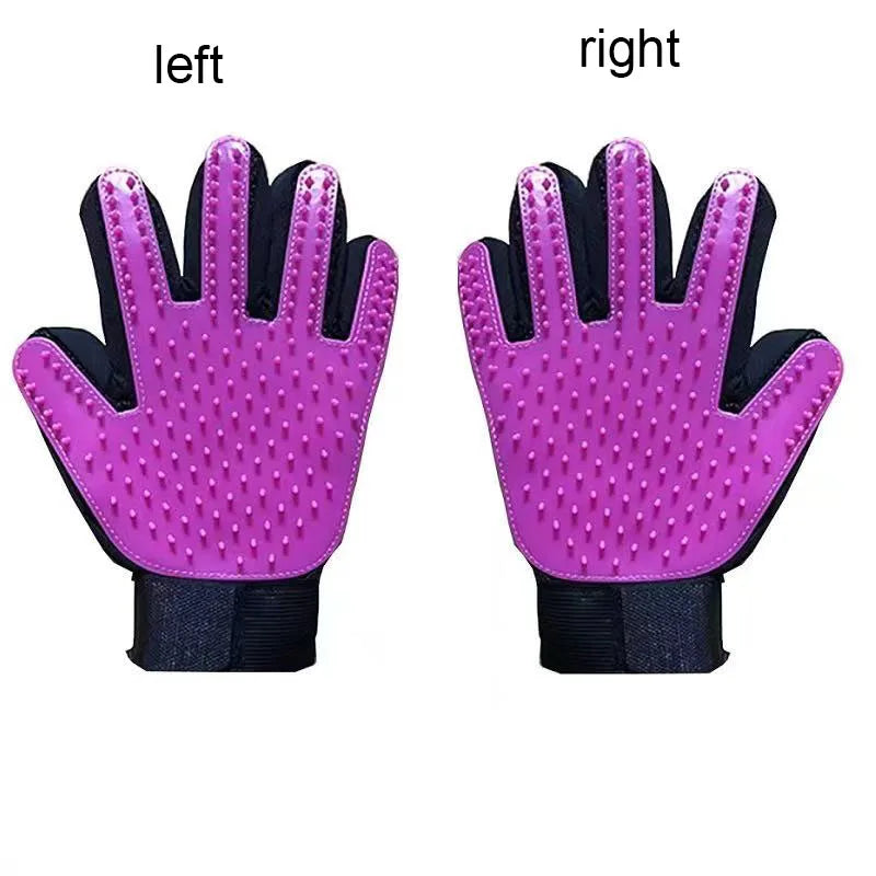 Pet Hair Glove Comb Pet Dog Cat Grooming Cleaning Glove Deshedding Hair Remover Massage Brush Animal Supplies Cat Accessoies