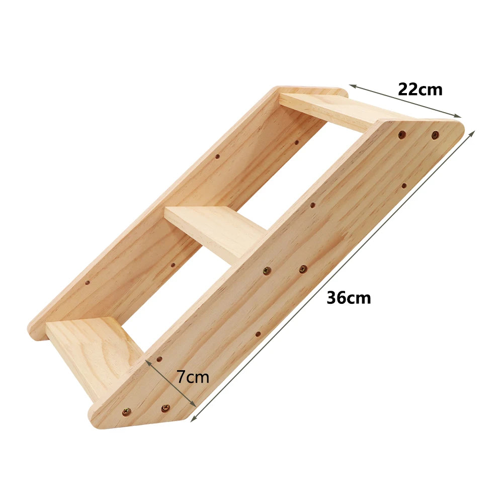 Wall Mounted Moon Hammock Beds for Cats Climbing Shelf Walk Steps Solid Wood Perch Bridges Scratching Posts Furniture for Cats