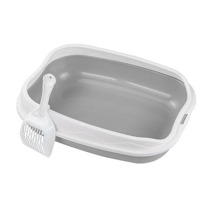 Semi-Enclosed Litter Box Spatter-Proof Cat Toilet Large Kitten Cleaning Supplies Large Cat Poop Bowl Pet Bupplies