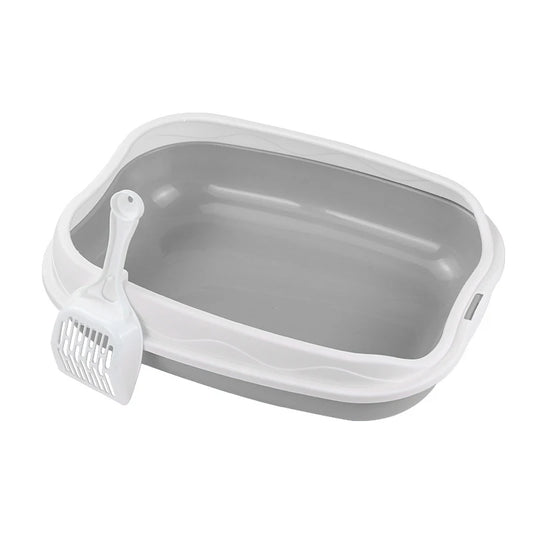 Semi-Enclosed Litter Box Spatter-Proof Cat Toilet Large Kitten Cleaning Supplies Large Cat Poop Bowl Pet Bupplies