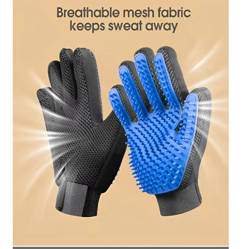 Pet Hair Glove Comb Pet Dog Cat Grooming Cleaning Glove Deshedding Hair Remover Massage Brush Animal Supplies Cat Accessoies