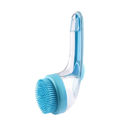 Long Handle Dog Cleaning Brush Soft Silicone Pet Bathing Brush Pet Grooming Comb for Cats Dogs Cat Massage Brush Pet Supplies