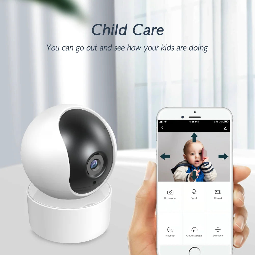 Surveillance Camera 1080P IP Camera Indoor Camera Wifi Wireless Baby Monitor Automatic Tracking Smart Home Security APP Control