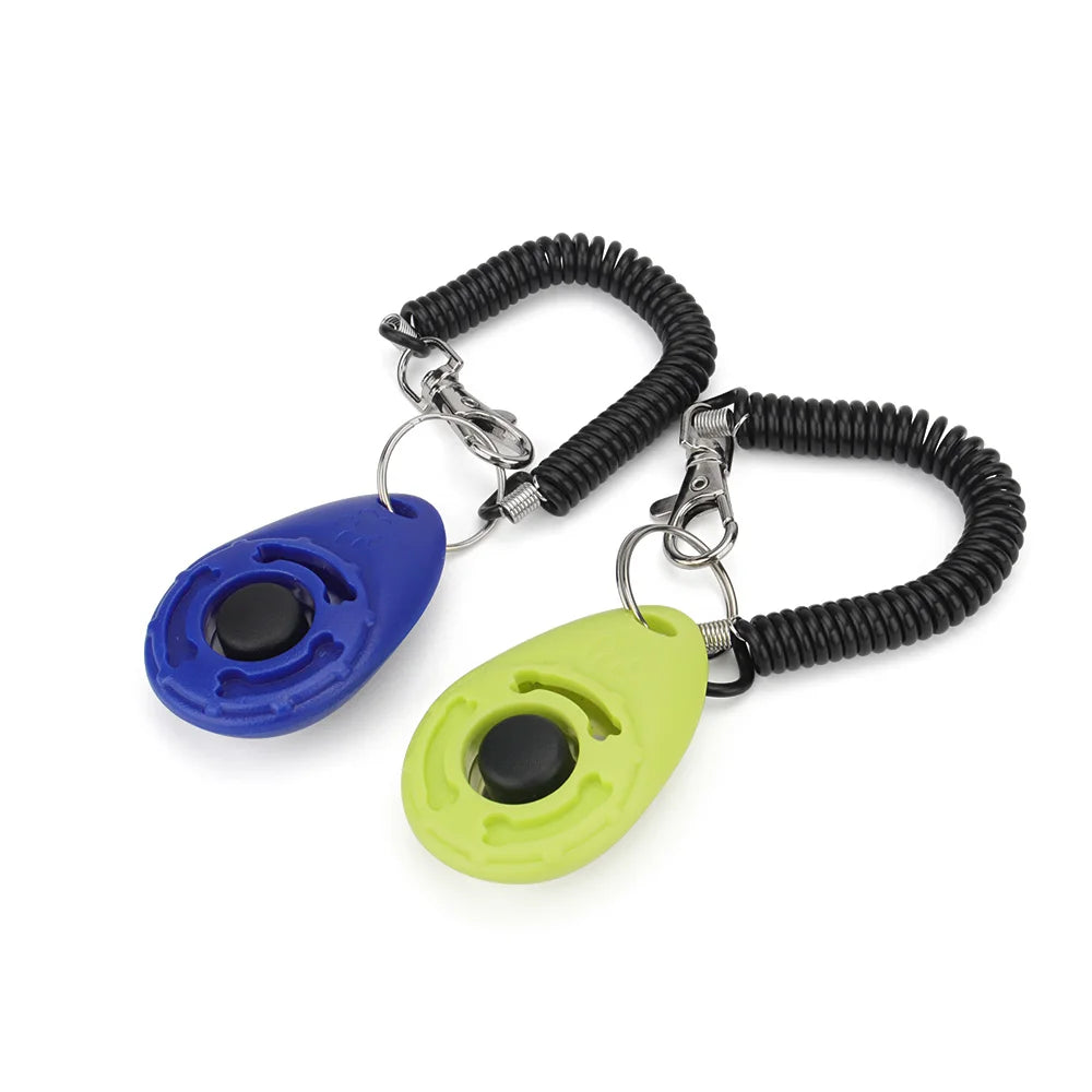 Pet Training Clicker Cat Dog Toy Spring Keyring Portable Sound Pet Training Supplies