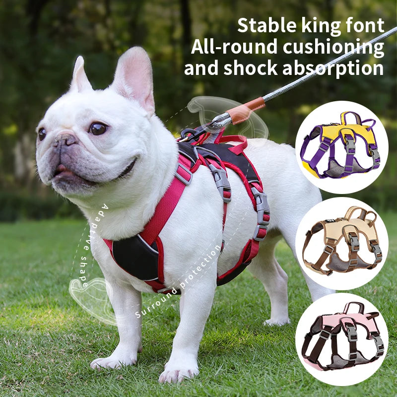Dog Harness Adjustable Outdoor Training Walking Lead Leash for Small Large Dogs Vest Reflective Puppy Chest Strap French Bulldog