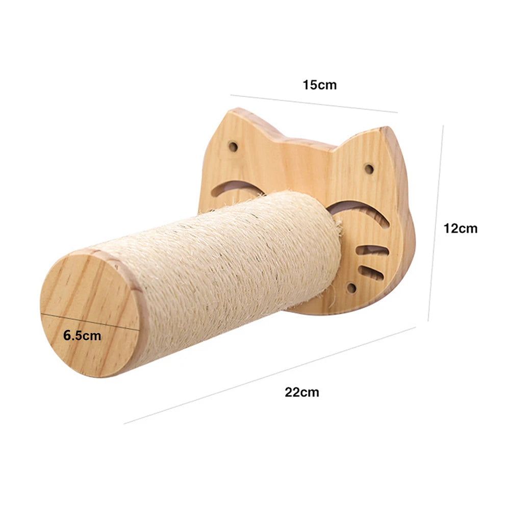 Wall Mounted Moon Hammock Beds for Cats Climbing Shelf Walk Steps Solid Wood Perch Bridges Scratching Posts Furniture for Cats