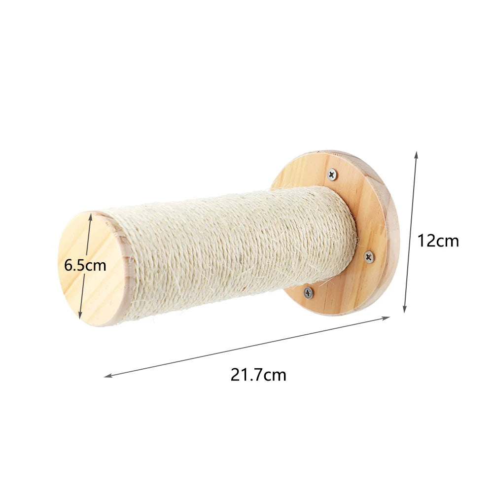 Wall Mounted Moon Hammock Beds for Cats Climbing Shelf Walk Steps Solid Wood Perch Bridges Scratching Posts Furniture for Cats