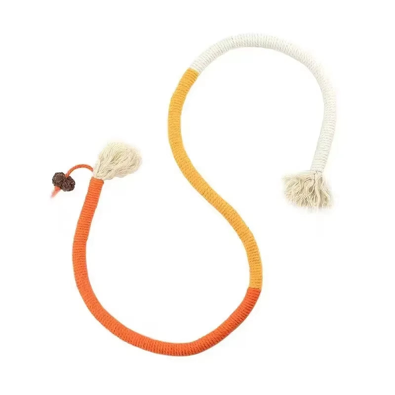 Silvervine Cat Teaser Toy Interactive Cotton Rope Dental Chew Safe Kitten Play Toys for Active Pets Viral Eco Friendly Pet Suppl