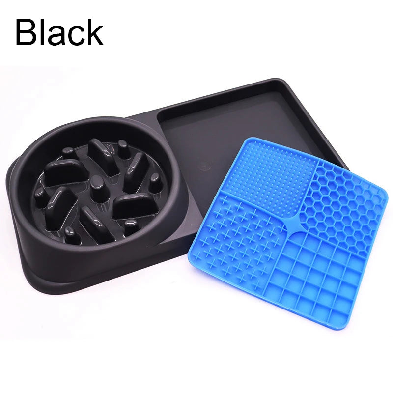 Silicone 2In1 Dog Lick Mat for Dogs Pet Slow Food Plate Feeder with Non-Sliping Cups Silicone Sniffing Pad Pet for Dry/Wet Food